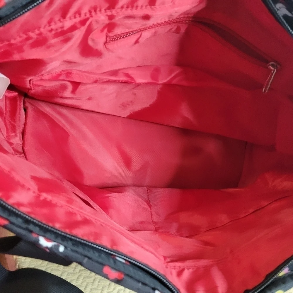 Disney mickey/minnie black red baby diaper bag
